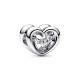 Pandora ékszer Ragyogó ezüst szív charm lebegő cirkónával 792493C01