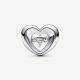 Pandora ékszer Ragyogó ezüst szív charm lebegő cirkónával 792493C01