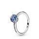 Pandora ékszer Ragyogó kék korona ezüst gyűrű kristállyal 