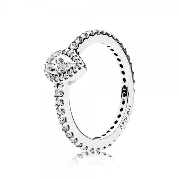 Pandora ékszer Ragyogó könnycsepp ezüst gyűrű 