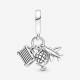 Pandora ékszer Repülő földgömb bőrönd ezüst charm 799435C01