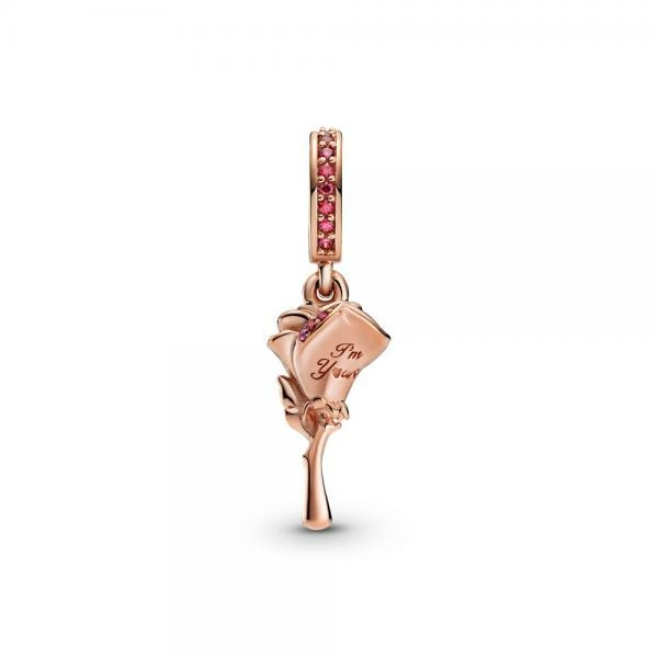 Pandora ékszer Rózsa rozé függő charm 789312C01