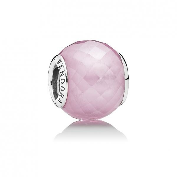 Pandora ékszer Rózsaszín apró fazettált cirkónia ezüst charm 791499PCZ