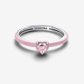 Pandora ékszer Rózsaszín chakra szív ezüst gyűrű 