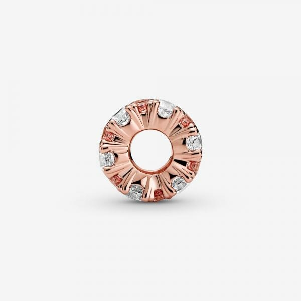 Pandora ékszer Rózsaszín és áttetsző szikrázó rozé charm  788487C01