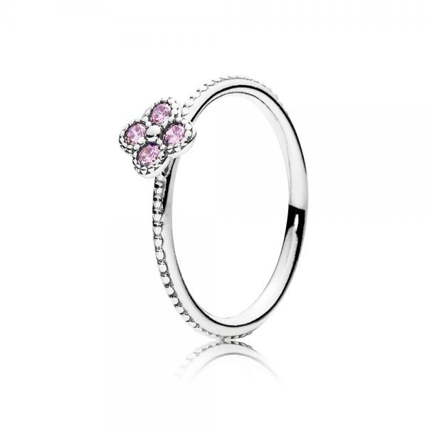 Pandora ékszer Rózsaszín keleti virág ezüst gyűrű 