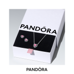 Pandora ékszer Rózsaszín kiemelt szív ékszer szett PSZ100
