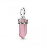 Pandora ékszer Rózsaszín kristály amulett 399185C02