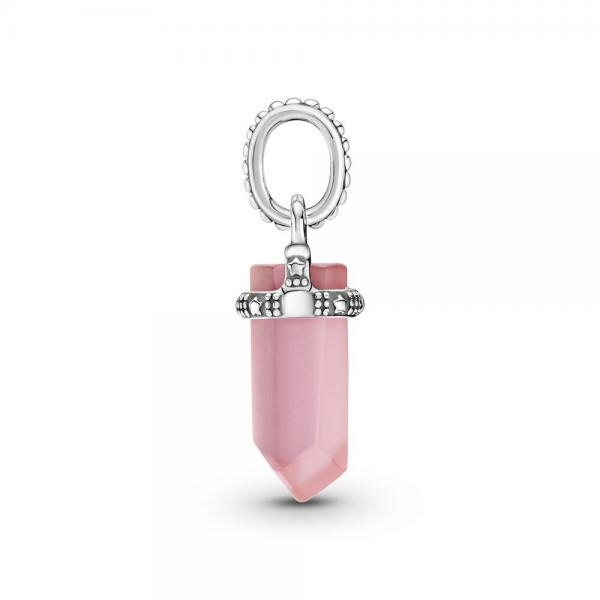 Pandora ékszer Rózsaszín kristály amulett 399185C02