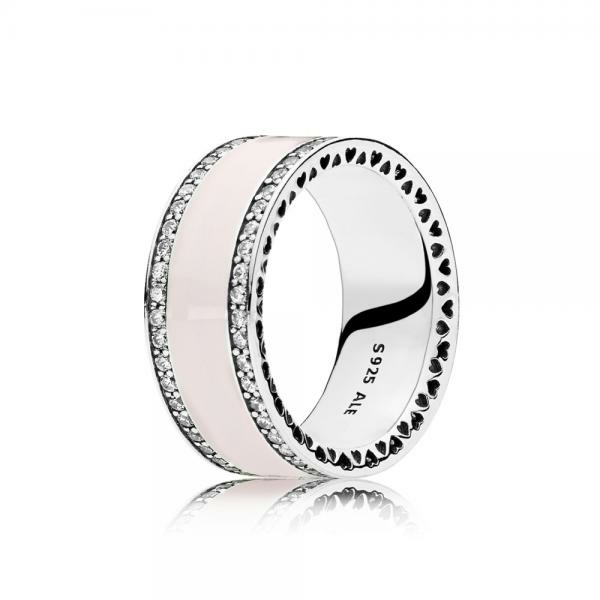 Pandora ékszer Rózsaszín pasztell ezüst gyűrű 