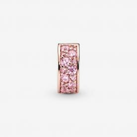 Pandora ékszer Rózsaszín ragyogó elegancia szilikonos rozé klip 781817PCZ
