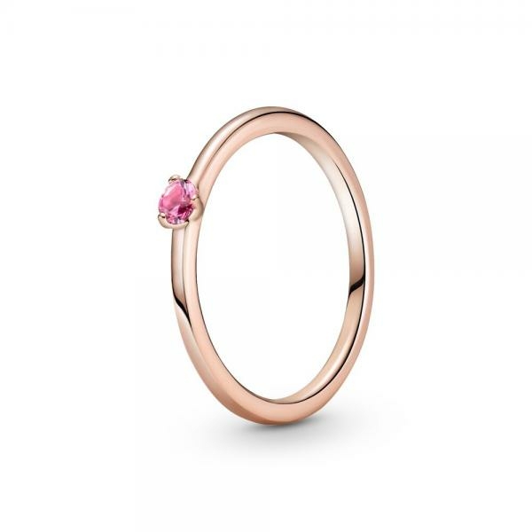 Pandora ékszer Rózsaszín solitaire rozé gyűrű 
