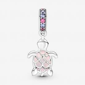 Pandora ékszer Rózsaszín tengeri teknős ezüst charm 798939C02