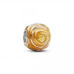 Pandora ékszer Sárga virágzó rózsa ezüst charm 793212C02