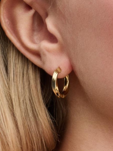 Pandora ékszer Shine csavart karika fülbevaló  263878C00