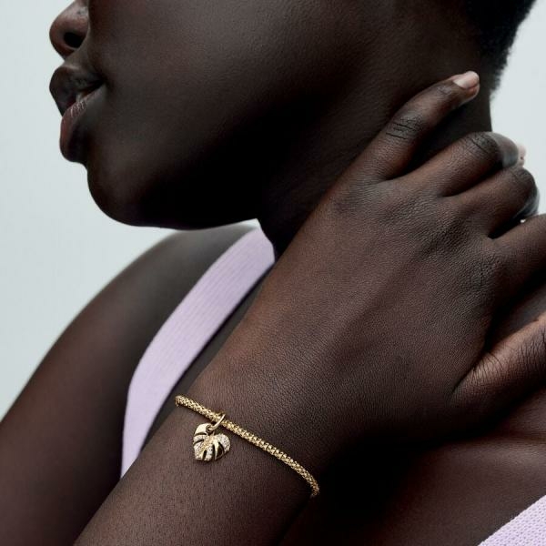 Pandora ékszer Shine pálma levél charm 763349C01