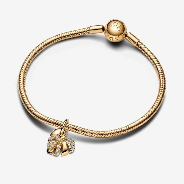Pandora ékszer Shine pálma levél charm 763349C01