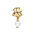 Pandora ékszer Shine szalag charm tenyésztett gyönggyel 763784C01