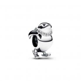 Pandora ékszer Síelő pingvin ezüst charm 792988C01