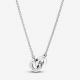 Pandora ékszer Signature összefonódott ezüst logó és pávé nyaklánc 392736C01-45