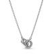 Pandora ékszer Signature összefonódott ezüst logó és pávé nyaklánc 392736C01-45
