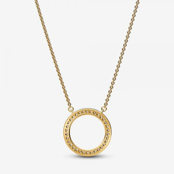 Pandora ékszer Signature pávé és szivek shine nyaklánc 362735C01-45