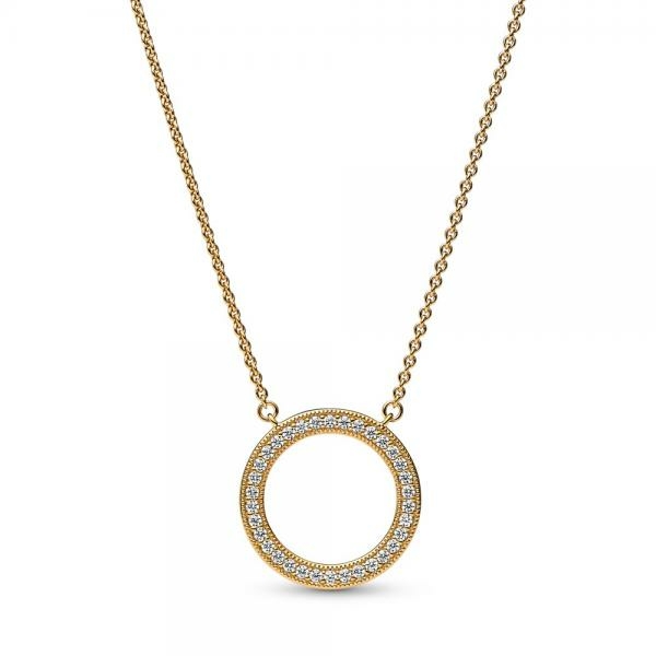 Pandora ékszer Signature pávé és szivek shine nyaklánc 362735C01-45