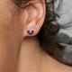 Pandora ékszer Sötét lila árvácska rozé fülbevaló 280781C01