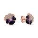 Pandora ékszer Sötét lila árvácska rozé fülbevaló 280781C01