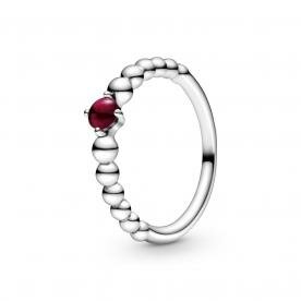 Pandora ékszer Sötét vörös gyöngyös gyűrű 