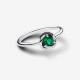 Pandora ékszer Sötét zöld örökkévalóság körök ezüst gyűrű 