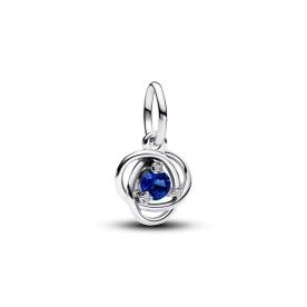 Pandora ékszer Sötétkék örökkévalóság körök függő ezüst charm 793125C09