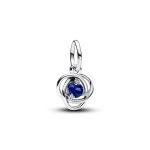 Pandora ékszer Sötétkék örökkévalóság körök függő ezüst charm 793125C09