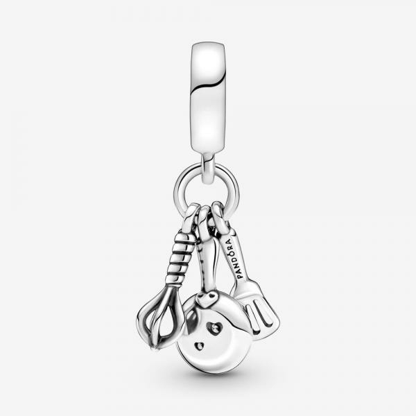 Pandora ékszer Spatula serpenyő és habverő függő ezüst charm 799531C01