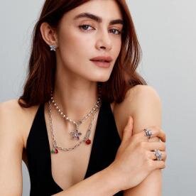 Pandora ékszer Stranger Things Demogorgon ezüst fülbevaló 293573C01