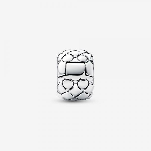 Pandora ékszer Széles szegecses ezüst klip 792746C00