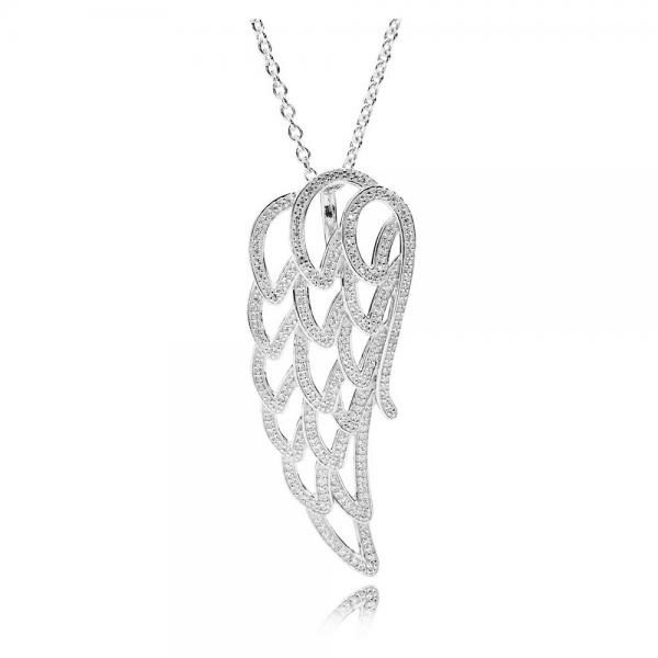 Pandora ékszer Szikrázó angyalszárny ezüst nyaklánc cirkóniával 390374CZ-90