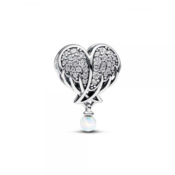 Pandora ékszer Szikrázó angyalszárnyak és szív ezüst charm 792980C01