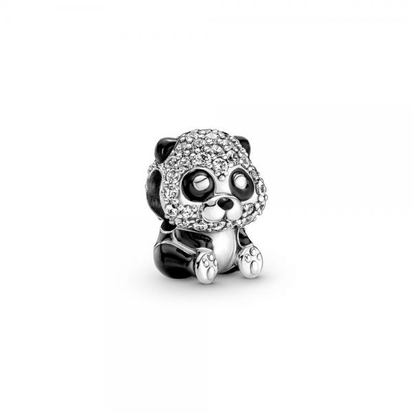 Pandora ékszer Szikrázó aranyos panda ezüst charm 790771C01