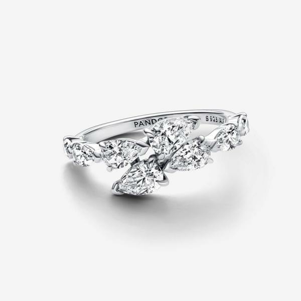 Pandora ékszer Szikrázó átfedés ezüst gyűrű 