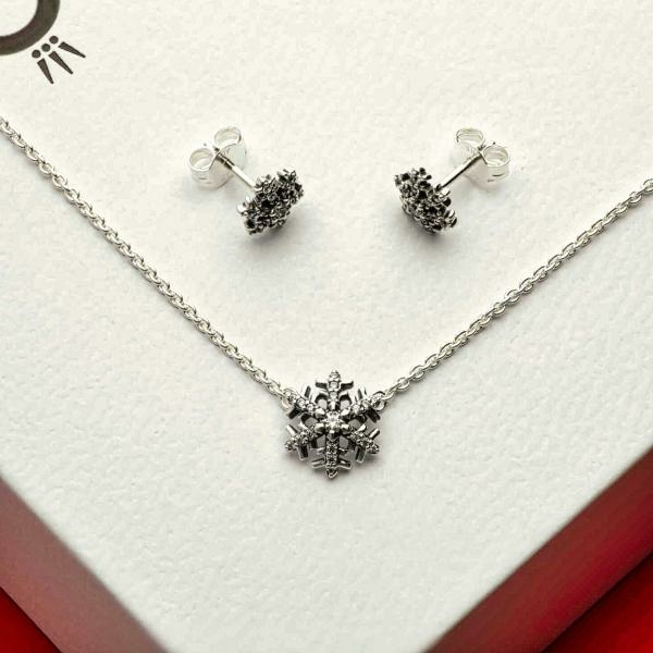 Pandora ékszer Szikrázó hópehely ezüst nyaklánc szett PSZA46