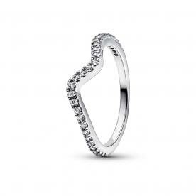 Pandora ékszer Szikrázó hullám ezüst gyűrű 