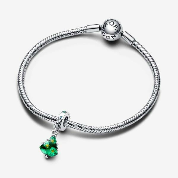 Pandora ékszer Szikrázó karácsonyfa függő ezüst charm 792983C01