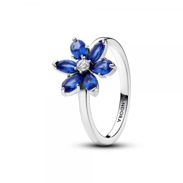 Pandora ékszer Szikrázó kék herbárium ezüst gyűrű 