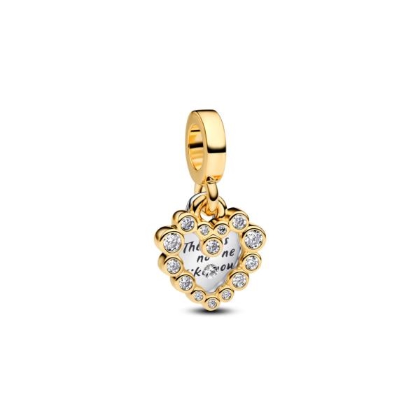 Pandora ékszer Szikrázó szív dupla függő shine charm 763765C01