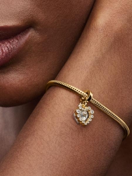 Pandora ékszer Szikrázó szív dupla függő shine charm 763765C01