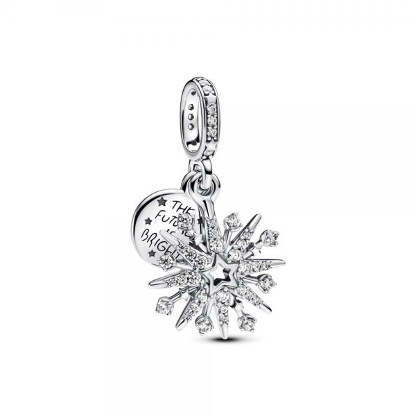 Pandora ékszer Szikrázó tüzijáték dupla függő charm 793512C01