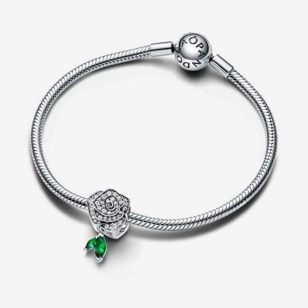 Pandora ékszer Szikrázó virágzó rózsa ezüst charm 793201C01