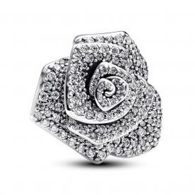 Pandora ékszer Szikrázó virágzó rózsa nagy ezüst charm 793245C01