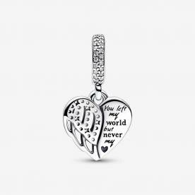 Pandora ékszer Szív és angyalszárny függő ezüst charm 792646C01